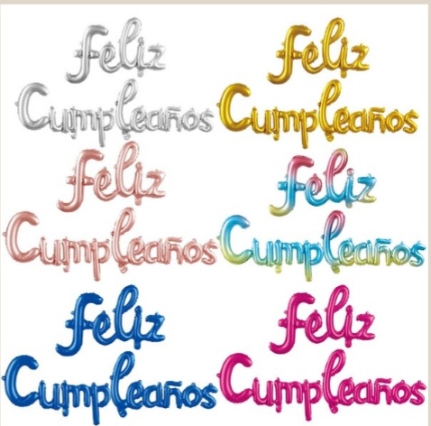 Blister Feliz Cumpleaños letra corrido (Variedad de colores)    S/ 400.00 x cien   S/ 200.00 x cincuenta  S/   100.00 x cuarto de cien S/ 54.00 x doc    S/ 7.00 x unid