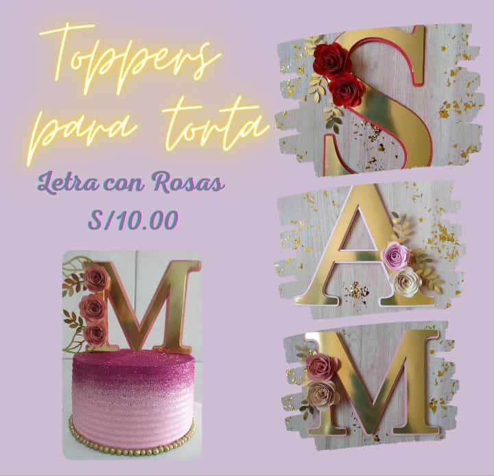 Con detalles en rosas de papel