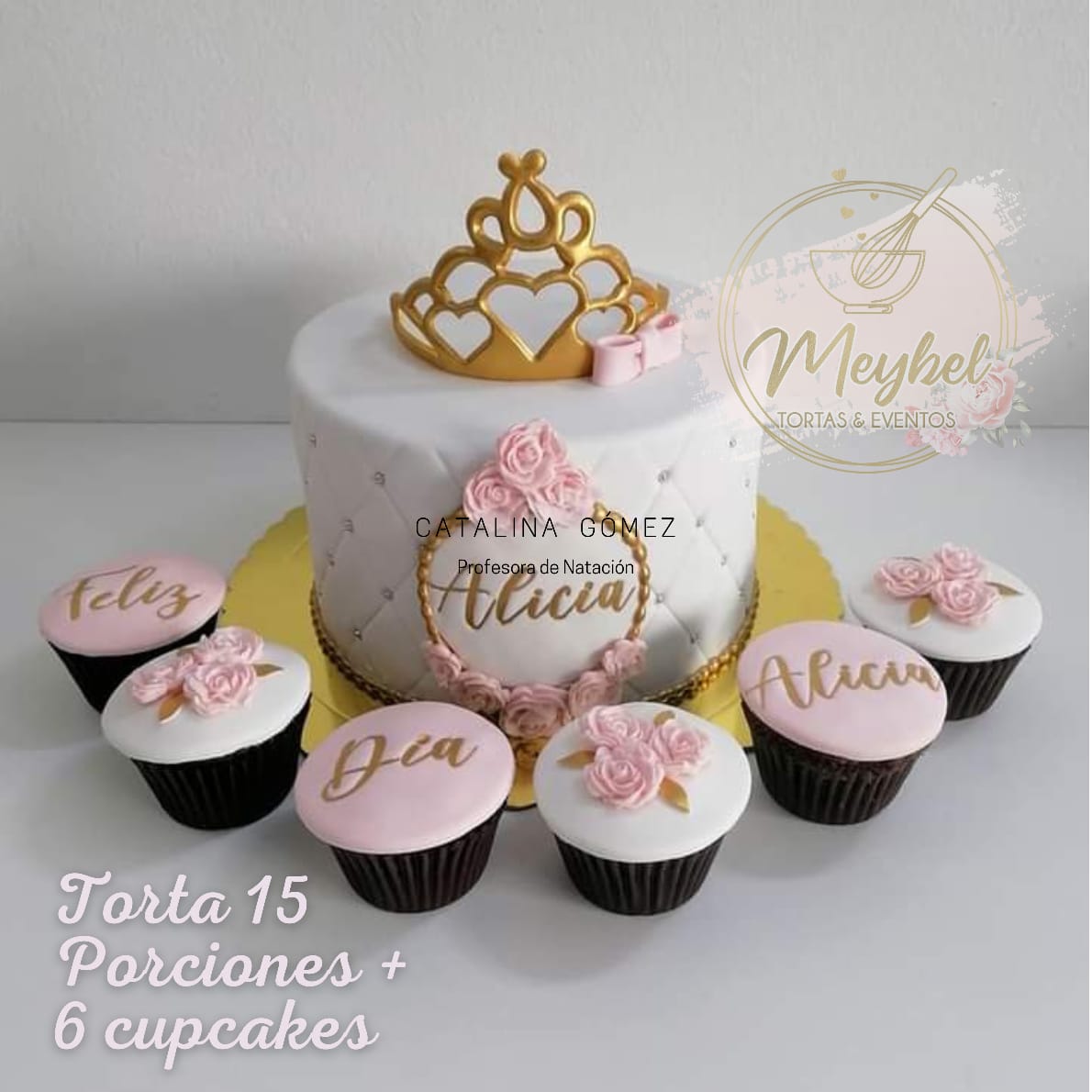 Torta de 18 de diámetro + 6 cupcakes básicos /    S/130.00